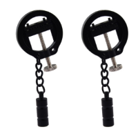 WEIGHTED NIPPLE CLAMP - ROUND BLACK WEIGHTED NIPPLE CLAMP - ROUND BLACK